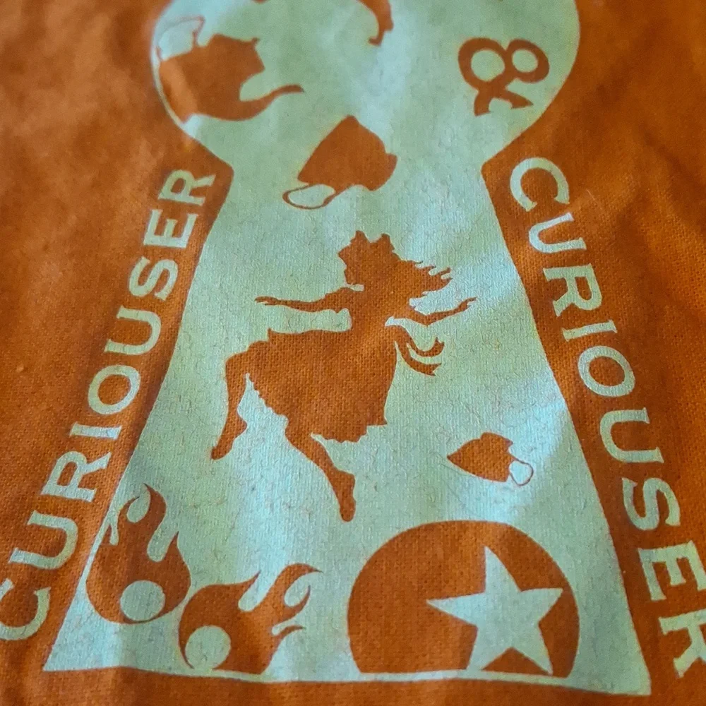 Orange Kids Summer Drama Camp Backpack Alice Rabbit Hole Curiouser Act